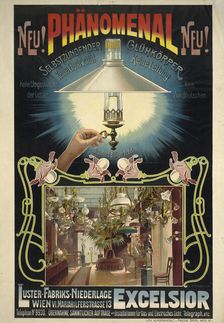 Excelsior. Self-igniting incandescent body, ca 1895-1900. Creator: Döcker, Eduard (active Second Half of the 19th cen.)