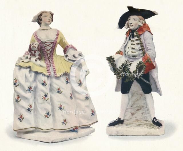 'Exceptionally Rare Bow Porcelain Figures Decorated in Colours', c1750. Artist: Unknown.