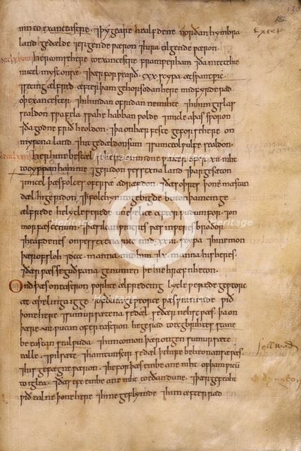 Excerpt from the Anglo-Saxon Chronicle, c1046. Creator: Unknown.