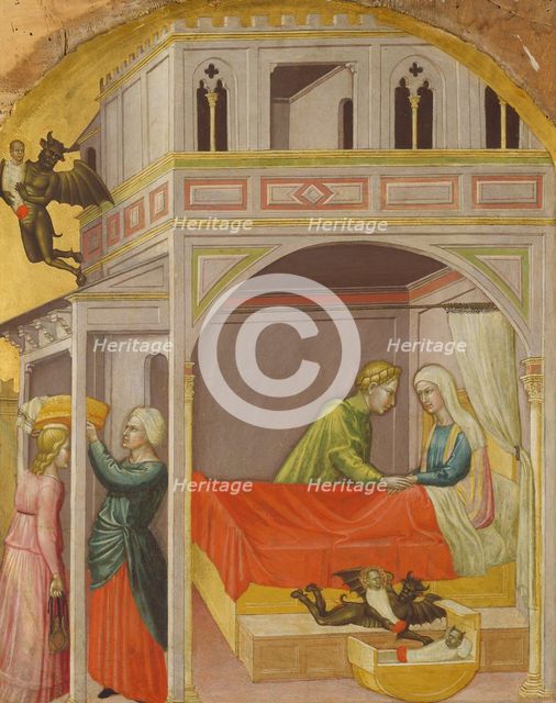 Exchange and Abduction, c1390. Creator: Martino di Bartolomeo di Biagio.