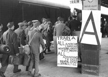 Exchange of prisoners of war, Trelleborg, Sweden, September 1944