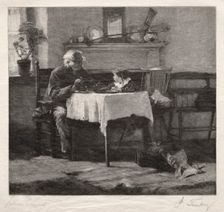 Exchanging Confidences, 1887. Creator: John Tinkey (American, 1940-1901)
