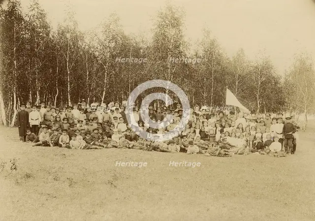 Excursion - a walk by participants of the playground of the Society for the Care of Primary..., 1901 Creator: Unknown.