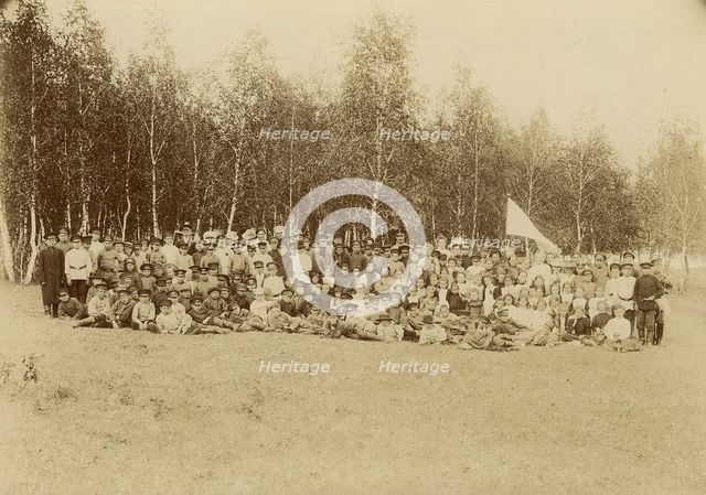 Excursion - a walk by participants of the playground of the Society for the Care of Primary..., 1901 Creator: Unknown.