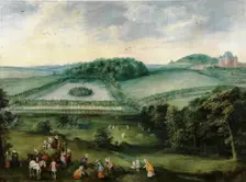 Excursion in the Countryside of Infanta Isabel Clara Eugenia, 1600-1625. Creators: Jan Brueghel the Elder, Joos de Momper, the younger