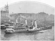 Excursion steamboats leaving Fresh Wharf, London Bridge, c1903 (1903)
