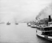 Excursion steamers, Detroit, Mich., between 1900 and 1908. Creator: Unknown