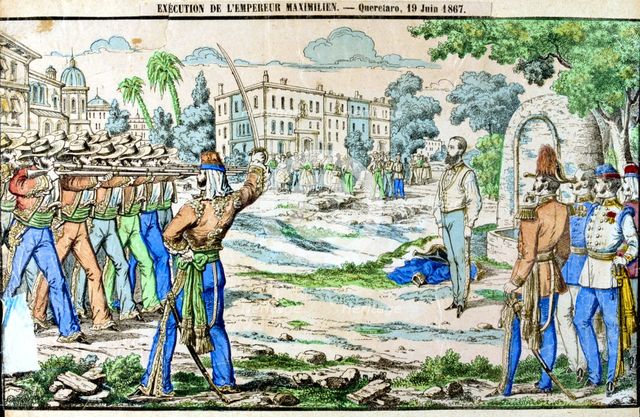 Execution of Maximilian, Emperor of Mexico, 19 June 1867. Artist: Unknown