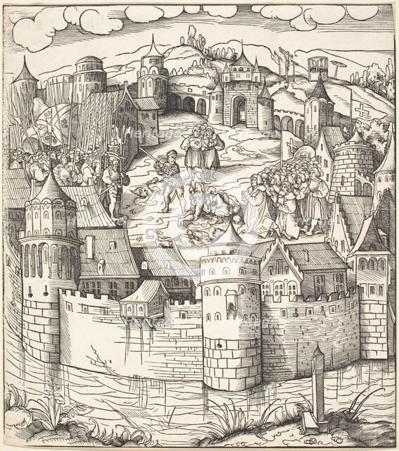 Execution of a Man at a Market-Place of a Town, 1514/1516. Creator: Leonhard Beck.