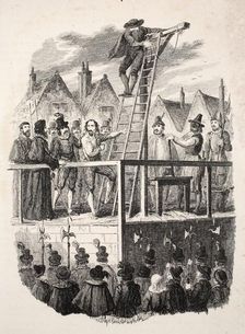 Execution of Guy Fawkes, Illustration from Guy Fawkes, or the Gunpowder Treason: an Historical Rom