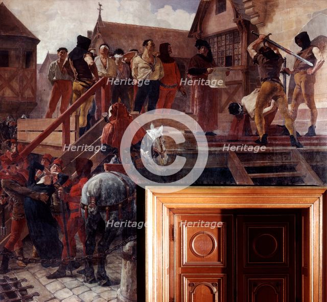 Execution of Jean Desmartes, 1383 (19th/early 20th century). Artist: Jean-Paul Laurens