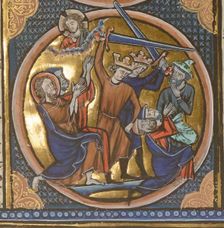 Execution of Jews. Miniature from Emblèmes bibliques, ca 1220-1230. Creator: Anonymous