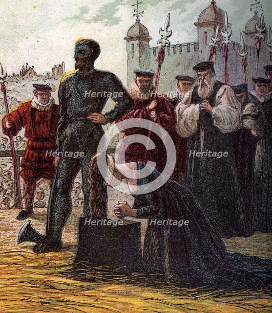 'Execution of Lady Jane Grey', 1554, (c1850). Artist: Unknown