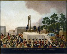 Execution of Louis XVI, January 21, 1793, between 1793 and 1798. Creator: Unknown