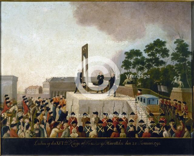 Execution of Louis XVI, January 21, 1793, between 1793 and 1798. Creator: Unknown.