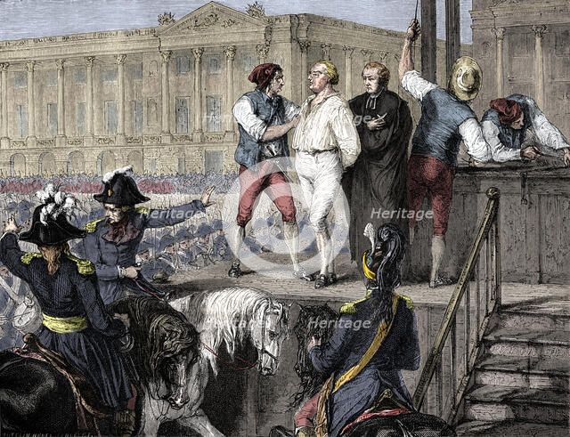 Execution of Louis XVI of France, Paris, 21st January 1793 (1882-1884).  Artist: Unknown.