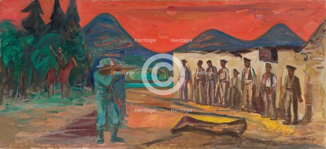Execution of partisans, 1947. Creator: Bedrich Hoffstädter.