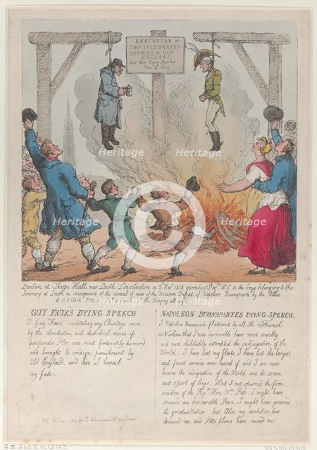 Execution of Two Celebrated Enemies of Old England, November 27, 1813., November 27, 1813. Creator: Thomas Rowlandson.