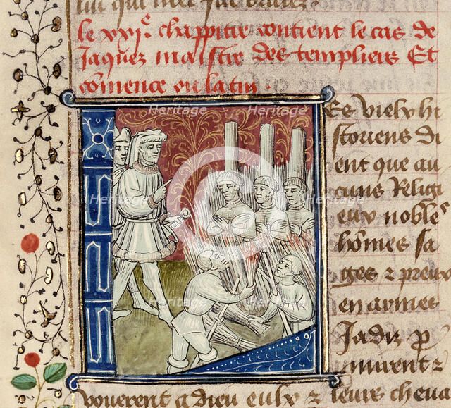 Execution of the Templars. From: De casibus virorum illustrium by Giovanni Boccaccio, ca 1435-1440. Creator: Anonymous.