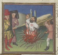 Execution of the Templars. From «Des Cas des nobles hommes et femmes» by Boccaccio, ca 1435-1440. Creator: Anonymous