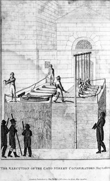 Execution of the Cato Street Conspirators, May 1st 1820. Artist: George Theodore Wilkinson