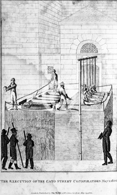 Execution of the Cato Street Conspirators, May 1st 1820. Creator: George Theodore Wilkinson.