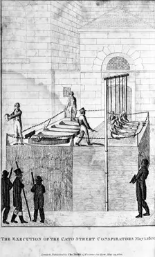 Execution of the Cato Street Conspirators, May 1st 1820. Creator: George Theodore Wilkinson