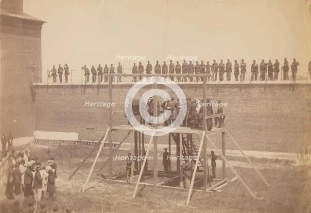 Execution of the Conspirators, July 7, 1865. Creator: Alexander Gardner.