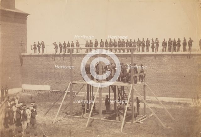 Execution of the Conspirators, July 7, 1865. Creator: Alexander Gardner.
