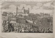 Execution of the Earl of Strafford, 1641. Creator: Wenceslaus Hollar (Bohemian, 1607-1677)