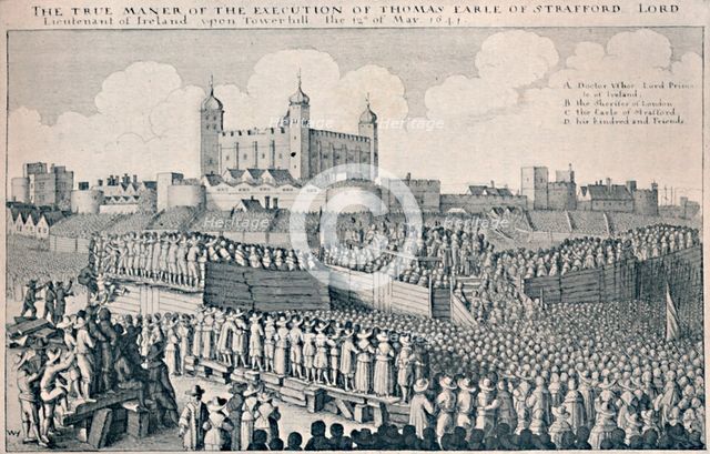 'Execution of the Earl of Strafford', c1641, (1903). Artist: Wenceslaus Hollar.