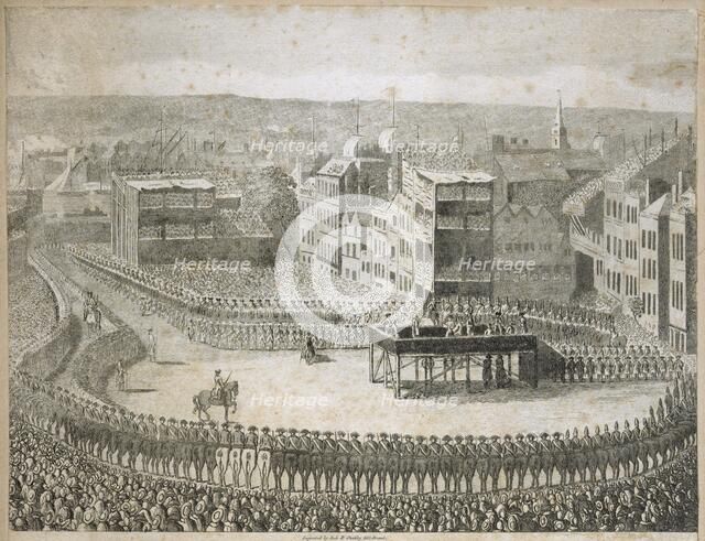 'Execution of the rebel lords in 1745', Tower Hill, London, 18th century. Artist: Neele & Stockley.