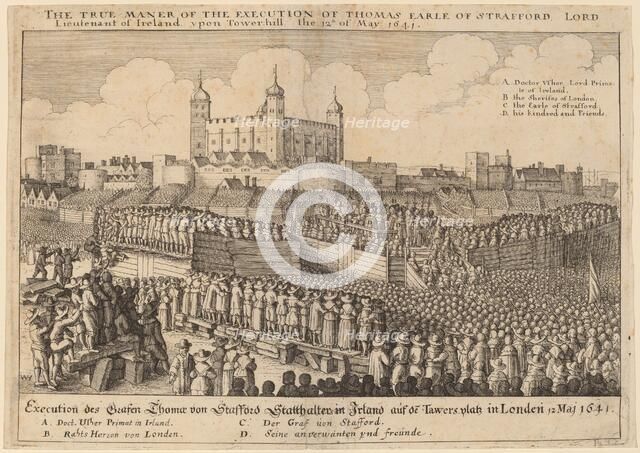 Execution of Thomas Wentworth, 1641. Creator: Wenceslaus Hollar.