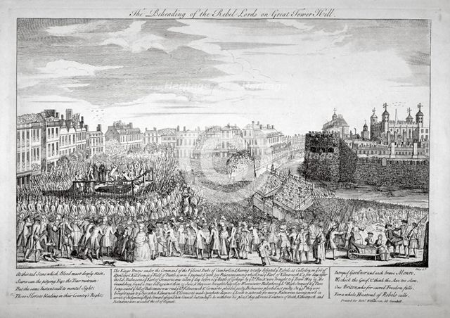 Execution on Tower Hill, London, 1746. Artist: Anon