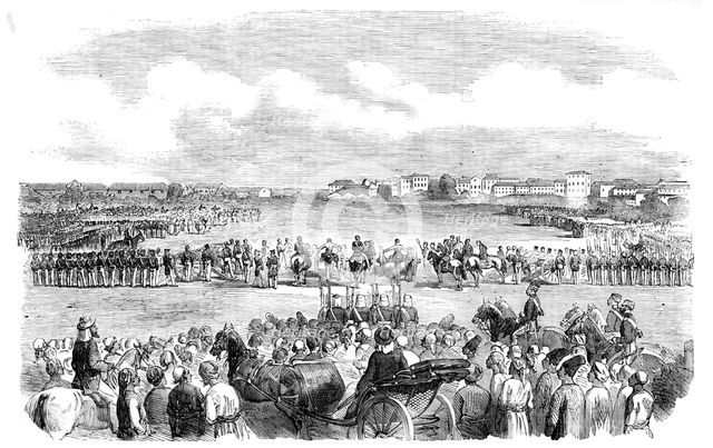 Execution at Bombay of a Mutinous Havildar and Sepoy, by Blowing from Guns, 1857. Creator: Unknown.