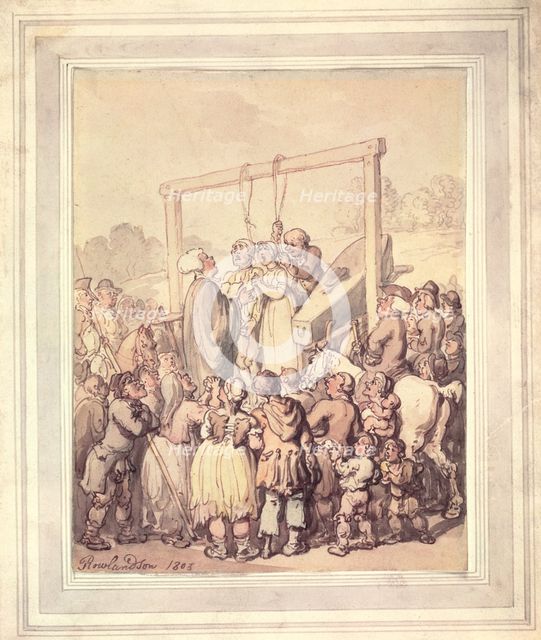 Execution at Tyburn, 1803. Creator: Thomas Rowlandson.