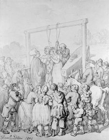 Execution at Tyburn, 1803. Creator: Thomas Rowlandson