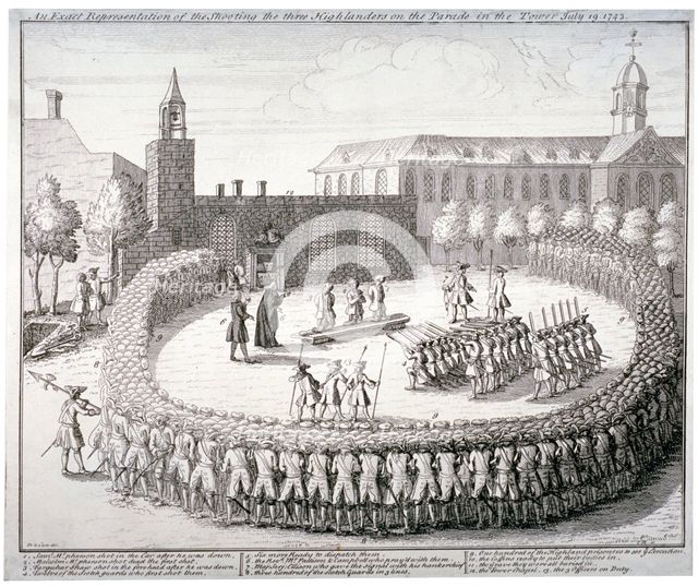 Execution at the Tower of London, 1743. Artist: CM