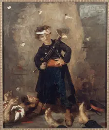 Execution by a trumpeter under the Commune, 1871. Creator: Alfred Philippe Roll