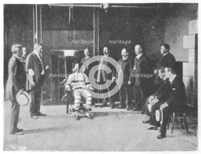Execution by electric chair, United States, 1898. Creator: Unknown.