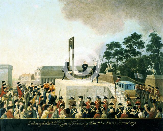 Execution by guillotine of Louis XVI of France, Paris, 21 January 1793 (1790s). Artist: Anon