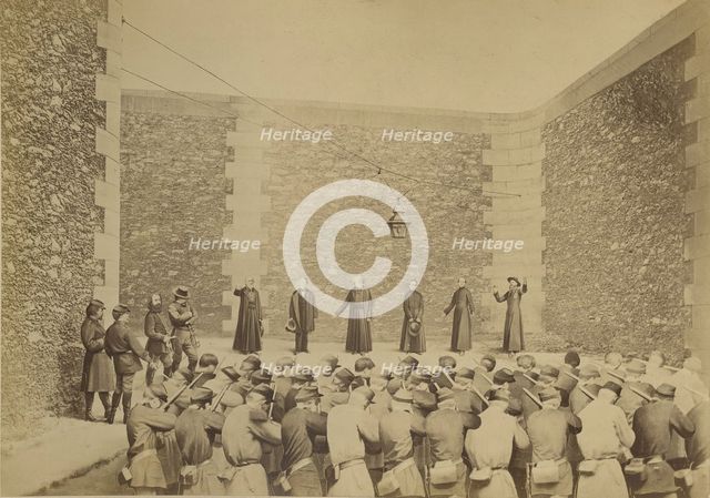 Exécution des otages, prison de la Roquette, le 24 mai 1871, 1870-71. Creator: Eugène Appert.
