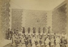Exécution des otages, prison de la Roquette, le 24 mai 1871, 1870-71. Creator: Eugène Appert