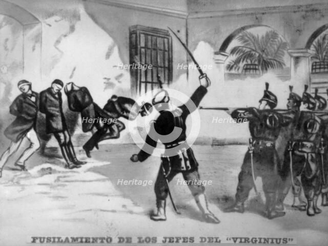 Executions of the chiefs of Virginius, (1873), 1920s. Artist: Unknown