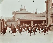 Exercise class, Buckingham Street School, Islington, London, 1906