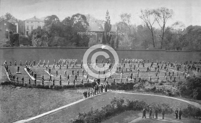 Exercise yard at Holloway Prison, London, c1901 (1901). Artist: Unknown.