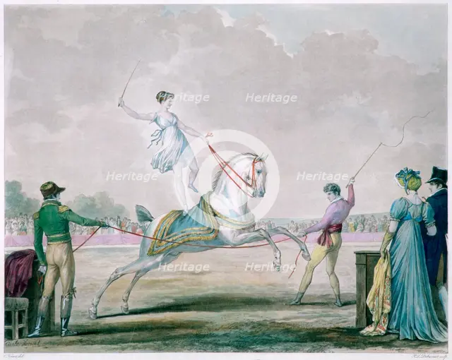 'Exercises of the Circus Horse', c1818-1836. Artist: Carle Vernet