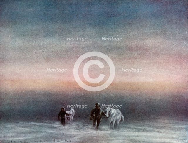 'Exercising the Ponies', 1911, (1913).  Artist: Edward Wilson.