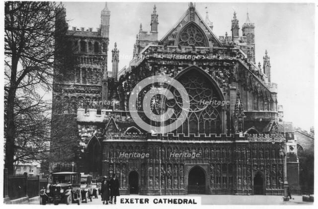 Exeter Cathedral, 1936. Artist: Unknown