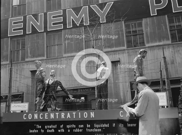 Exhibit at the outdoor exhibition entitled "The Nature of the Enemy,"..., New York, 1943. Creator: Gordon Parks.